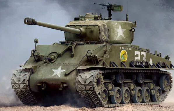 Picture USA, Sherman, Sherman, the main American medium tank, M4A3E8