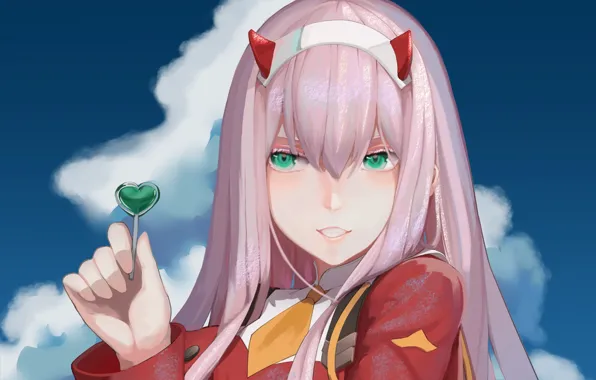 Girl, tie, Lollipop, Chupa Chups, 002, Darling In The Frankxx, Cute in France, Zero Two