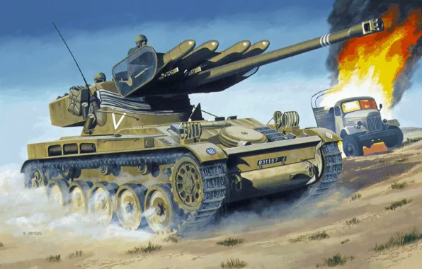 Desert, figure, Truck, tank, ATGM SS-11, The AMX-13