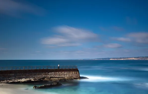 Sea, the sky, landscape, pierce