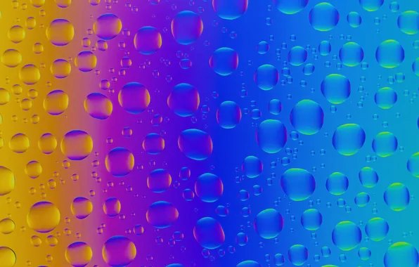Picture glass, light, bubbles, color, rainbow