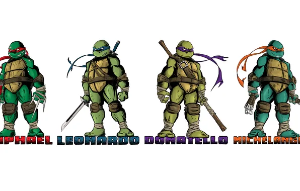 Weapons, Teenage mutant ninja turtles, characters, Teenage Mutant Ninja Turtles, stand