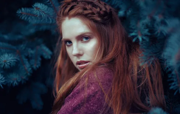 Picture look, girl, face, background, hair