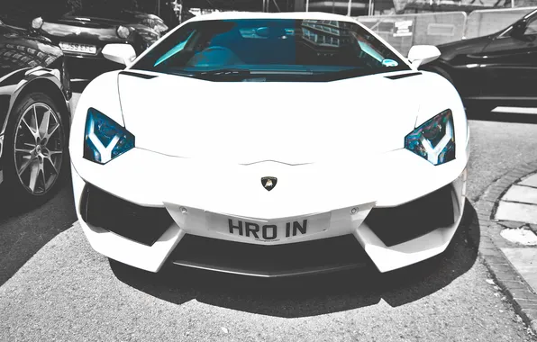 White, London, Lamborghini, supercar, Lamborghini, London, LP700-4, Aventador