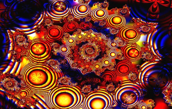 Pattern, color, spiral, fractal
