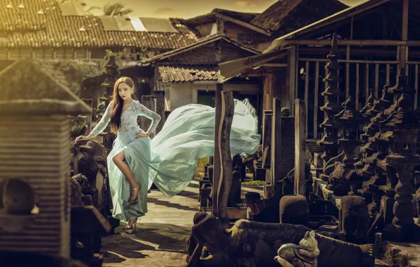 Girl, style, dress, Asian