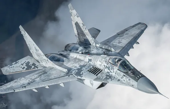 Clouds, Fighter, Lantern, The MiG-29, Pilot, Cockpit, Of the air force of Slovakia, ILS