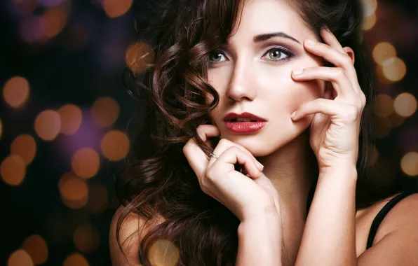 Picture girl, background, model, hair, makeup, brunette, girl, beautiful
