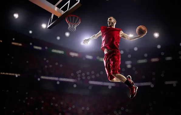 Picture lights, jump, sport, the game, shorts, the ball, Mike, ring