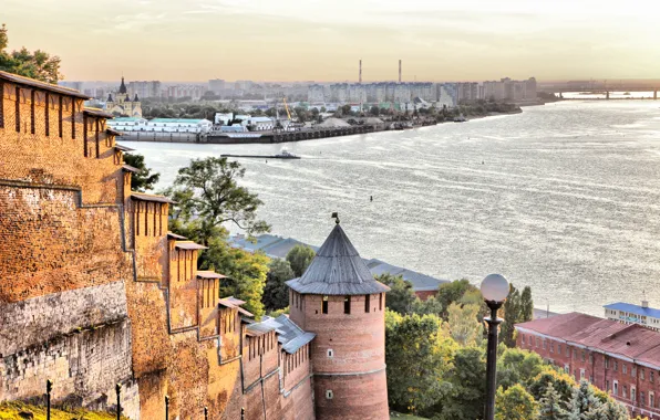 River, arrows, Volga, Oka, Nizhny Novgorod