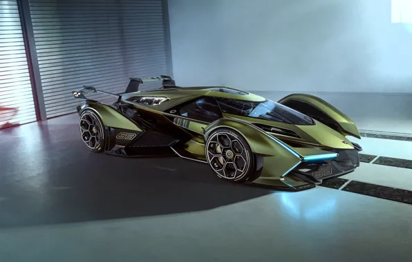 Lamborghini, The concept car, Lambo, Drives, V12, Wing, Vision Gran Turismo, 2019
