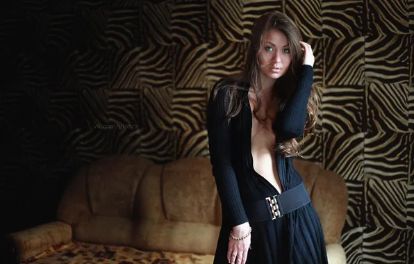 Look, girl, sexy, pose, passion, dress, lips, touch