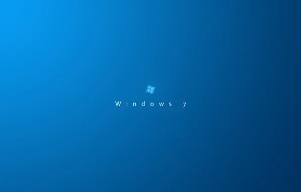 Picture minimalism, windows 7, blue background, Hi Tech
