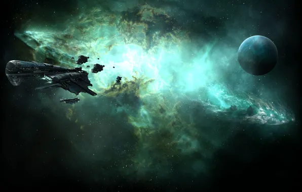 Nebula, planet, Space, space, spaceship, eve online, space ship, coooper
