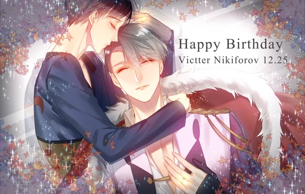 Shine, art, Yuri on Ice, Yuri on the ice, Viktor Nikiforov, Yuri Katsuki