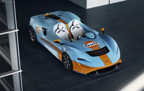 Picture McLaren, sports car, MSO, Gulf, 2020, Elva, McLaren MSO Elva Gulf Theme, McLaren MSO