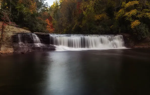 Nature, rocks, shore, waterfall, stream