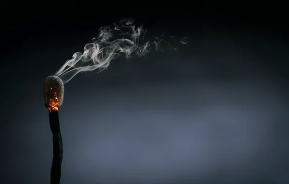 Background, smoke, match