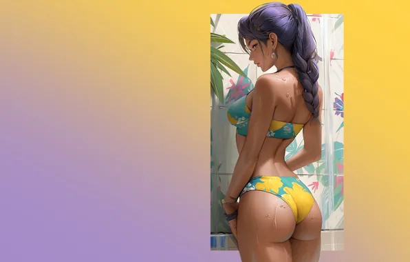 Girl, hot, sexy, ass, anime, pretty, butt, babe