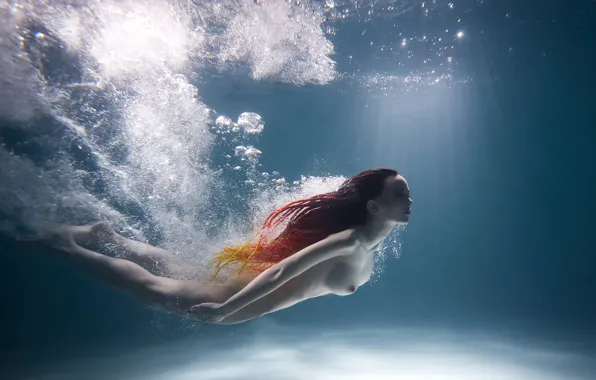 WATER, RED, Photographer Slava Grebenkin, Model Olga Gorlachuk