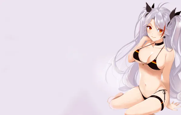 Girl, sexy, cleavage, long hair, boobs, anime, beautiful, twintails