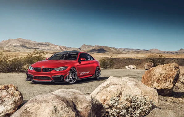 Picture landscape, red, BMW M4