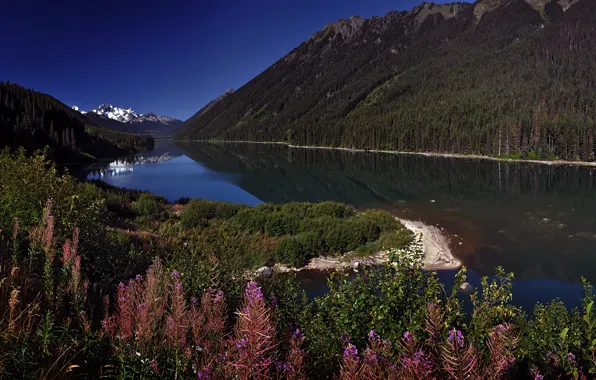 Mountains, river, September