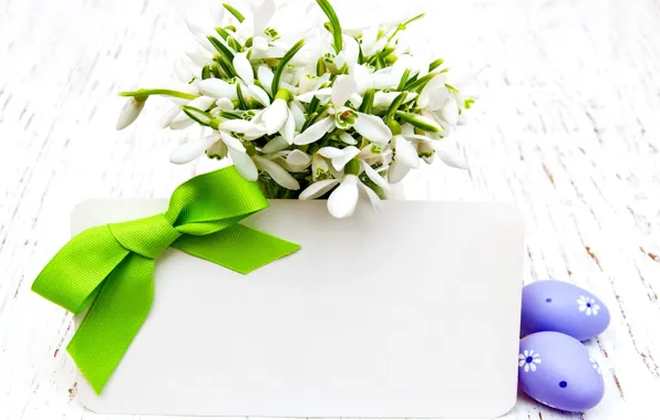 Flowers, spring, snowdrops, Easter, white, flowers, spring, Easter