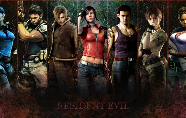Picture Resident Evil, Biohazard, Jill Valentine, Leon Scott Kennedy, Chris Redfield, Sheva Alomar, Claire Redfield, Billy …