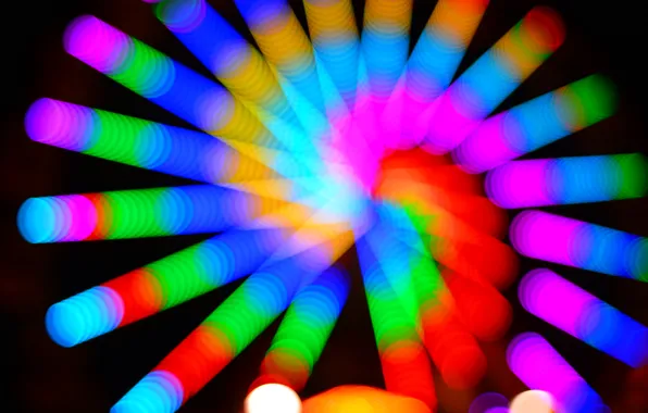 Picture light, lights, color, spiral, Blik