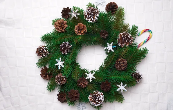 Decoration, New Year, Christmas, Christmas, wreath, wood, New Year, decoration