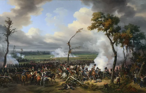 Picture oil, picture, canvas, «The Battle of Hanau», "Battle of Hanau"