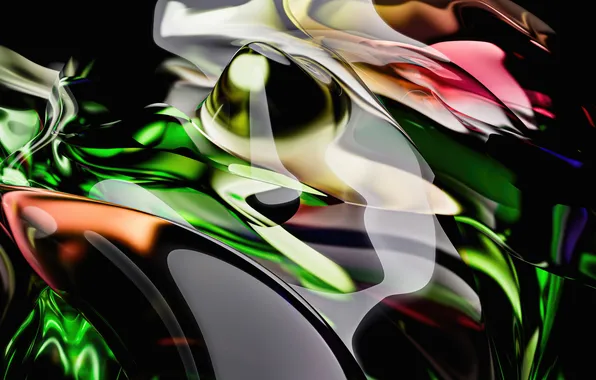 Picture glass, abstraction, crystal
