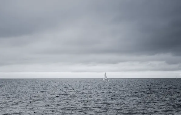 Download wallpaper storm, Argentina, boats, horizon, sailing, gray ...