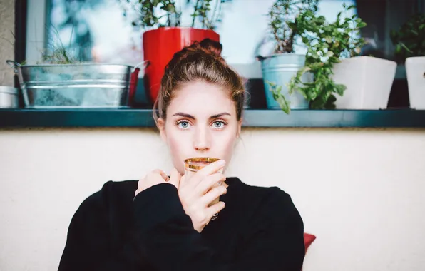 Eyes, look, girl, blue, looks