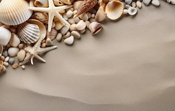 Sand, beach, background, shell, beach, texture, background, sand