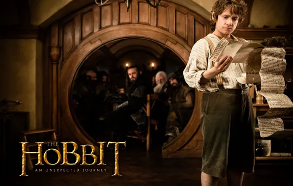 Picture the door, actor, the hobbit, scroll, an unexpected journey, Bilbo Baggins, Martin Freeman, an unexpected …