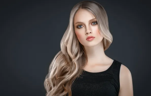Look, face, pose, hair, portrait, beauty, shoulders, long hair