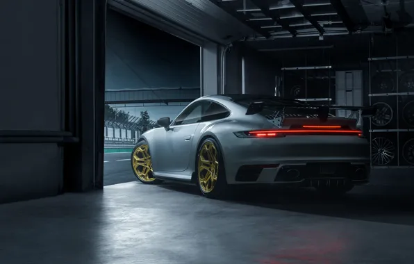 Lights, 911, Porsche, rear view, Carrera, TechArt, 992, 2019