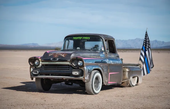 Retro, classic, Chevy, Apache, 1959