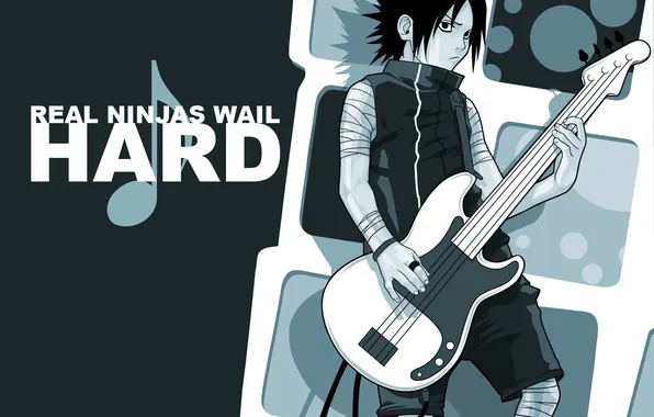 Picture guitar, Sasuke, Sasuke, Naruto