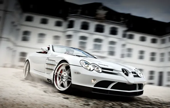 Mercedes-Benz SLR Roadster McLaren, White Auto, Brabus Exclusive Sport Program