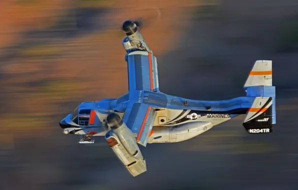 Flight, the tiltrotor, Osprey, MV-22B