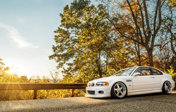 Picture white, BMW, BMW, white, tuning, E46