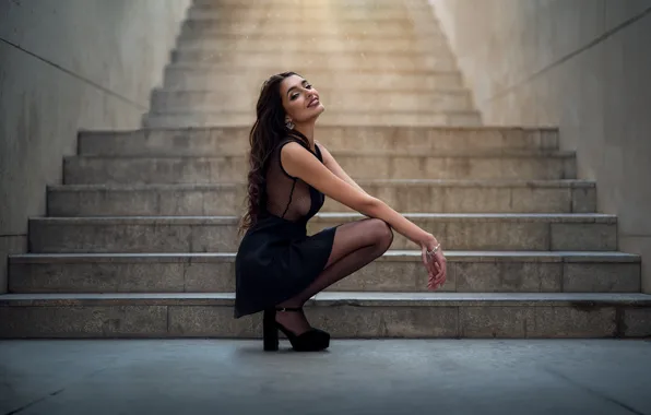 Sexy, ladder, steps, beauty, ANA