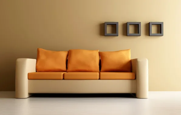 Picture design, house, style, sofa, comfort