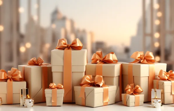Decoration, New Year, Christmas, gifts, new year, happy, Christmas, winter