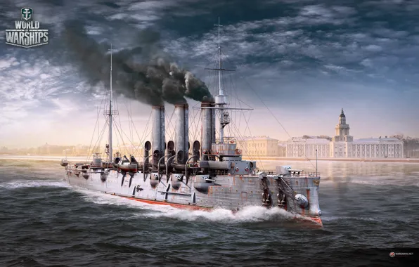 Ship, Saint Petersburg, Aurora, cruiser, worldofwarships