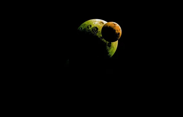 Space, darkness, planet, shadow