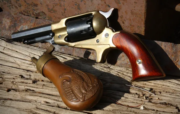 Weapons, tree, trunk, revolver, the handle, 1864